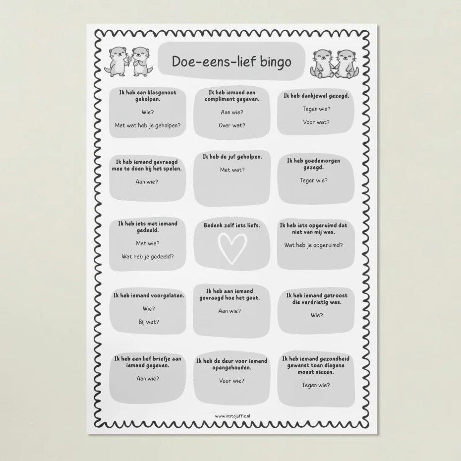 Doe-eens-lief bingo