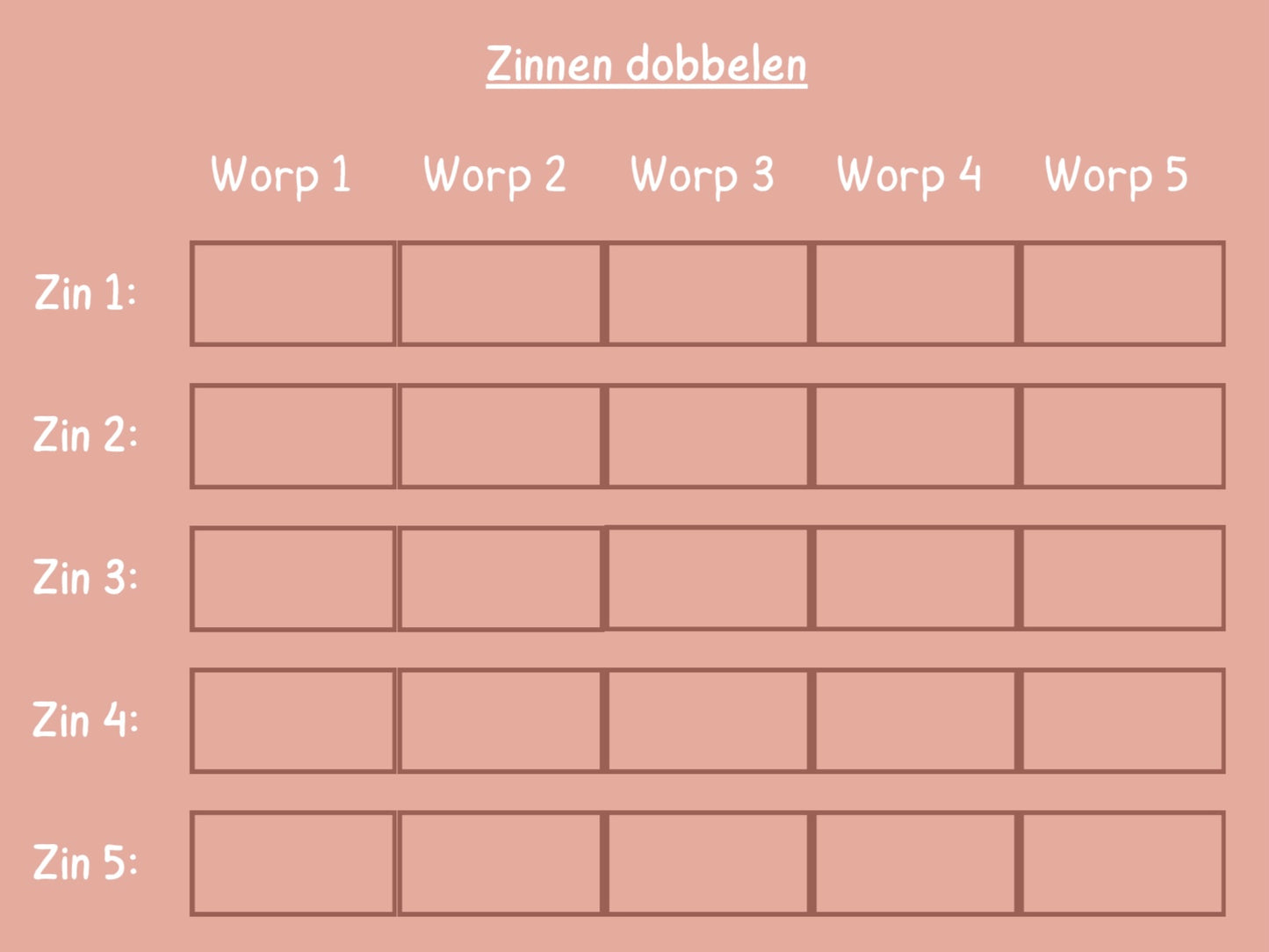 Zinnen dobbelen