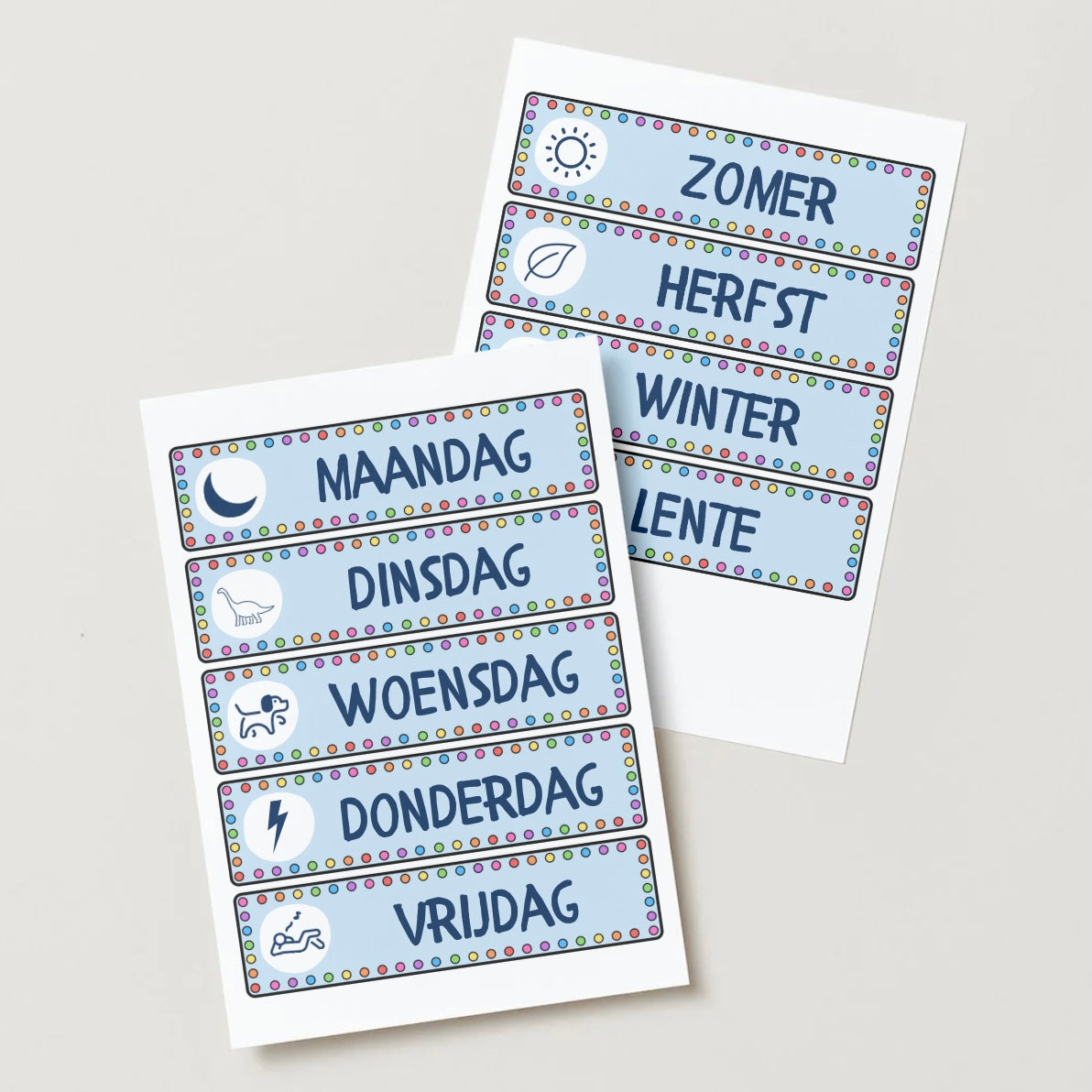 Dagritmekaarten zonder thema