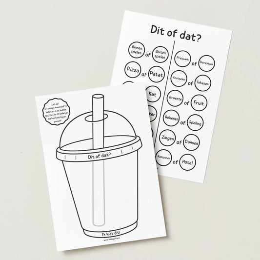 Dit of dat - versie: bubble tea