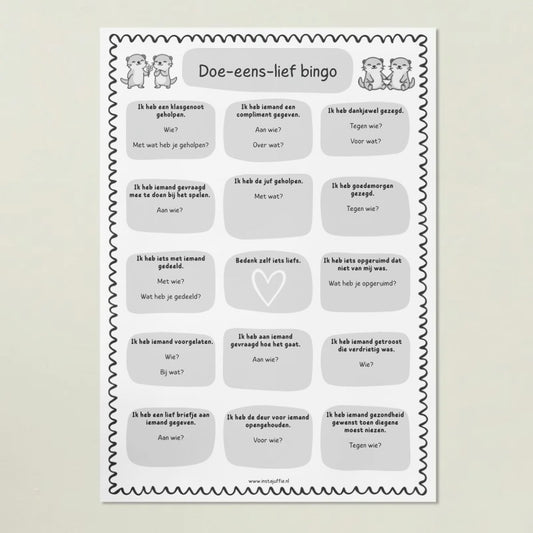 Doe-eens-lief bingo